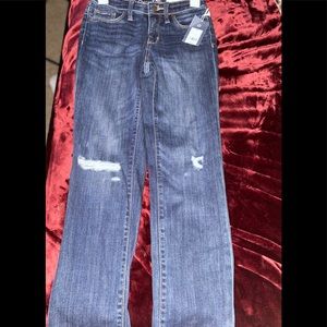 High rise straight jeans